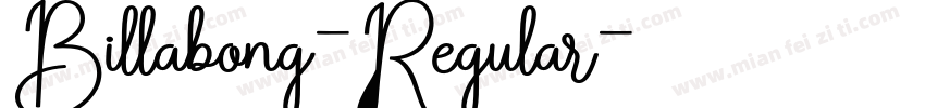 Billabong-Regular字体转换