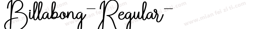 Billabong-Regular字体转换