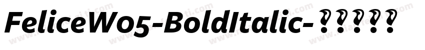 FeliceW05-BoldItalic字体转换
