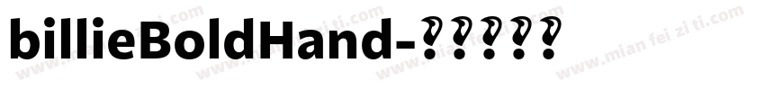 billieBoldHand字体转换