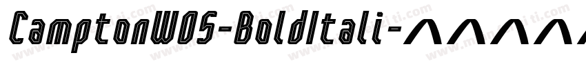 CamptonW05-BoldItali字体转换