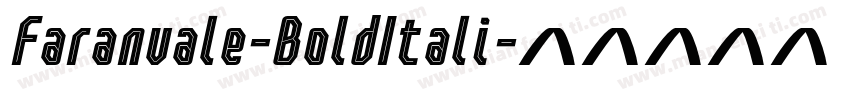 Faranvale-BoldItali字体转换