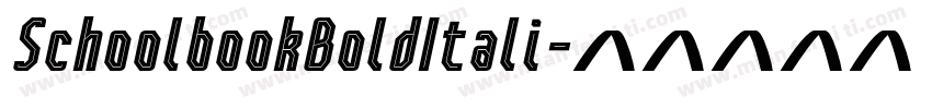 SchoolbookBoldItali字体转换