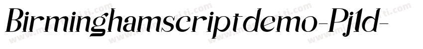 Birminghamscriptdemo-Pj1d字体转换