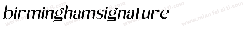 birminghamsignature字体转换