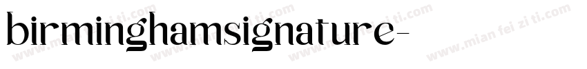 birminghamsignature字体转换