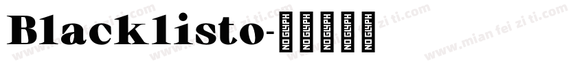 Blacklisto字体转换