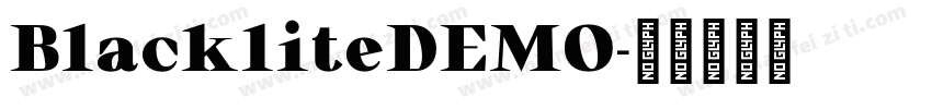 BlackliteDEMO字体转换