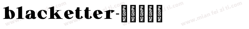blacketter字体转换