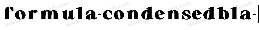 formula-condensedbla字体转换