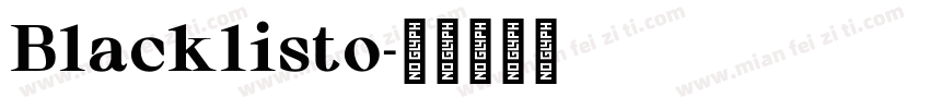 Blacklisto字体转换