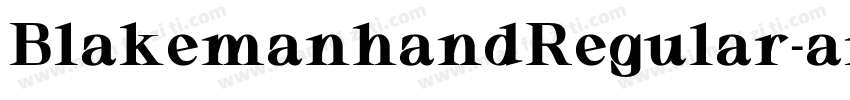 BlakemanhandRegular-arym字体转换