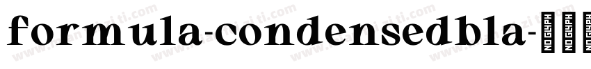 formula-condensedbla字体转换