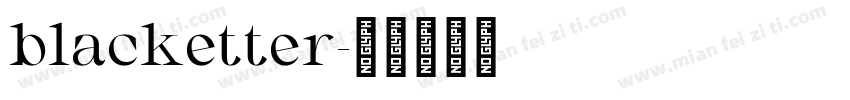 blacketter字体转换