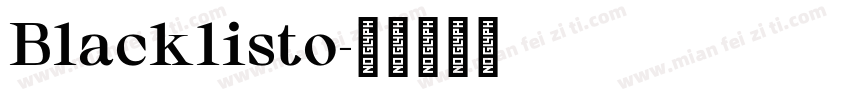 Blacklisto字体转换