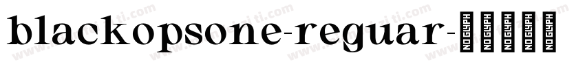 blackopsone-reguar字体转换