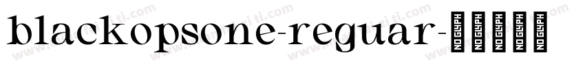 blackopsone-reguar字体转换