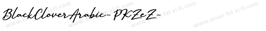 BlackCloverArabic-PKZeZ字体转换