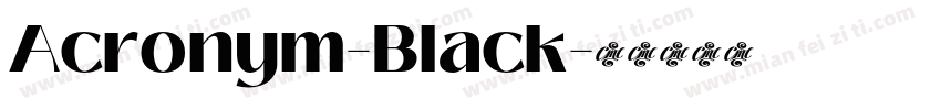 Acronym-Black字体转换