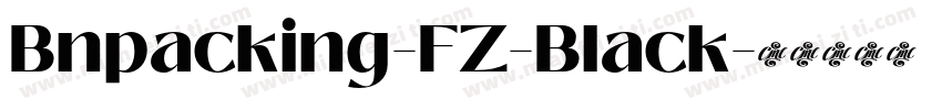 Bnpacking-FZ-Black字体转换