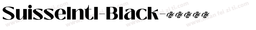 Suisselntl-Black字体转换