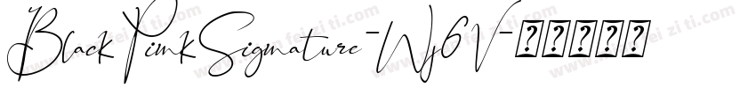 BlackPinkSignature-Wj6V字体转换