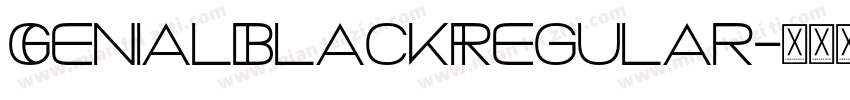 GenialBlackRegular字体转换
