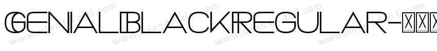 GenialBlackRegular字体转换