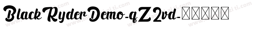 BlackRyderDemo-qZ2vd字体转换