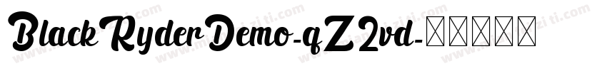 BlackRyderDemo-qZ2vd字体转换