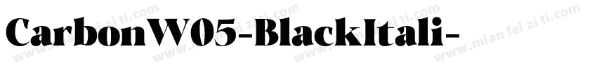 CarbonW05-BlackItali字体转换