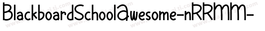 BlackboardSchoolAwesome-nRRMM字体转换
