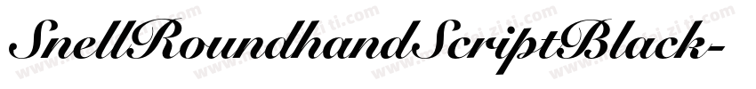 SnellRoundhandScriptBlack字体转换