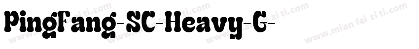 PingFang-SC-Heavy-G字体转换