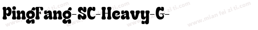 PingFang-SC-Heavy-G字体转换