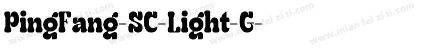 PingFang-SC-Light-G字体转换