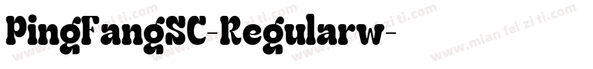 PingFangSC-Regularw字体转换