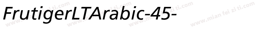 FrutigerLTArabic-45字体转换