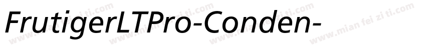 FrutigerLTPro-Conden字体转换