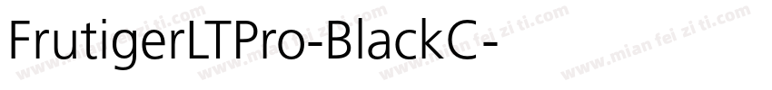 FrutigerLTPro-BlackC字体转换