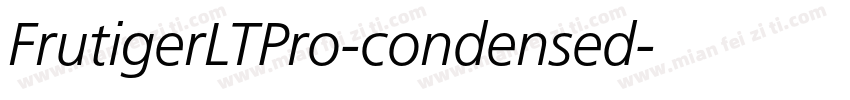 FrutigerLTPro-condensed字体转换