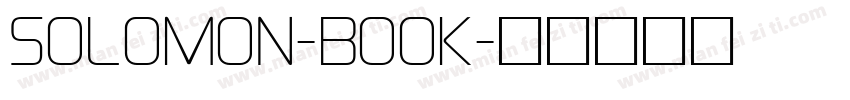 SOLOMON-BOOK字体转换