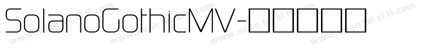 SolanoGothicMV字体转换
