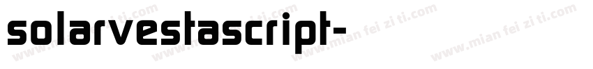 solarvestascript字体转换