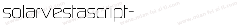 solarvestascript字体转换