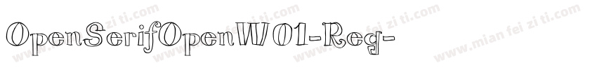 OpenSerifOpenW01-Reg字体转换