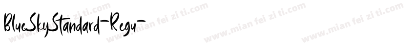 BlueSkyStandard-Regu字体转换