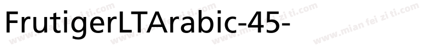 FrutigerLTArabic-45字体转换
