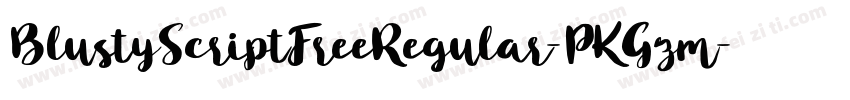 BlustyScriptFreeRegular-PKGzm字体转换