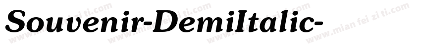 Souvenir-DemiItalic字体转换